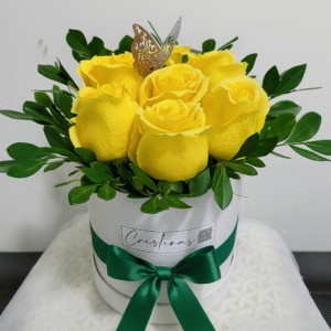 Box de 7 rosas amarillas