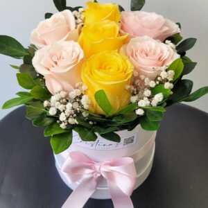 Box de rosas bicolor