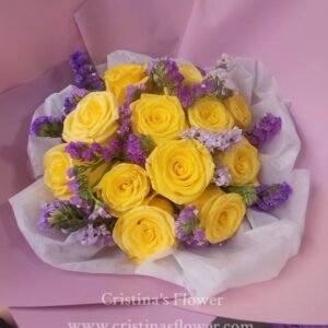 Ramo de 12 rosas amarillas